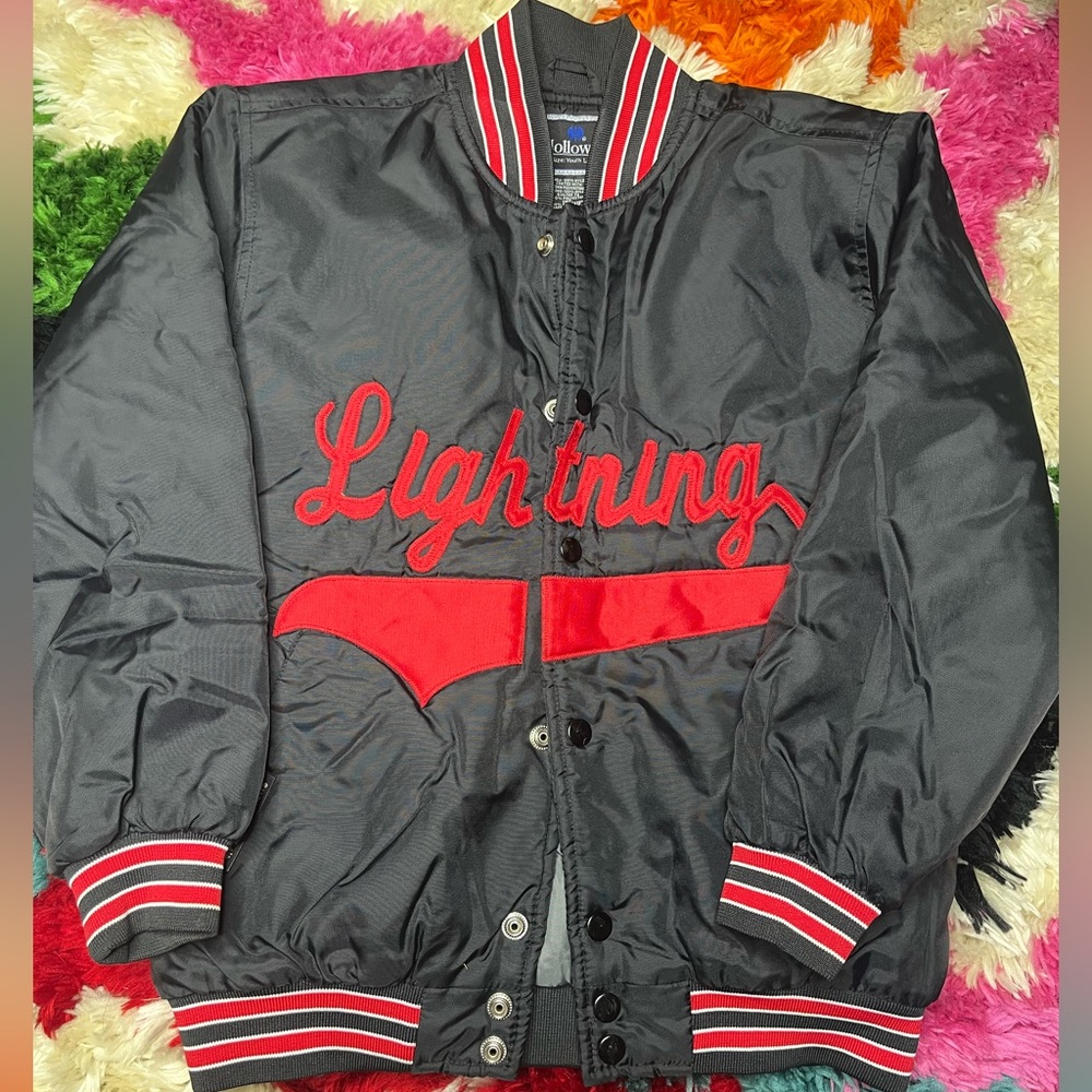 Retro athletic jacket.